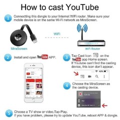 1080P HDMI TV WiFi Video Cast Wireless Media Video Streamer Dongle HD Receiver