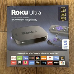 Roku 4640 RW Ultra Streaming Media Player 4K HD HDR with Headphones Black Seald