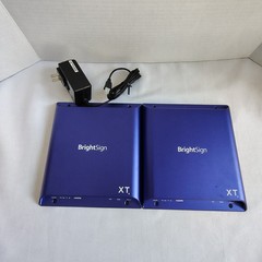 Lot of 2 BrightSign XT244 Digital Signage Players + 1) Power Adapter