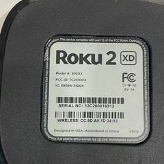Bundle of Two Roku 2 3050X Streaming Devices with Remote – Untested for Parts