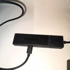 Amazon Fire TV Stick HDMI Streaming Dongle Black w/ Power Cable & Wall Adapter