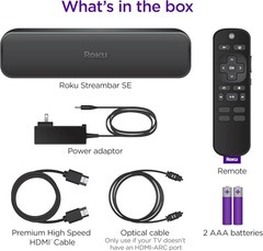 Roku Streambar SE | 2-in-1 TV Soundbar with Built-in 4K/HD/HDR Streaming,