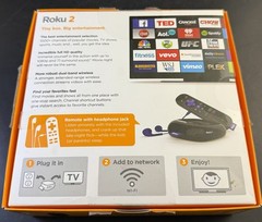 Roku 2 Media Streamer W/ Headphone Jack- Black (2720R) Vh7