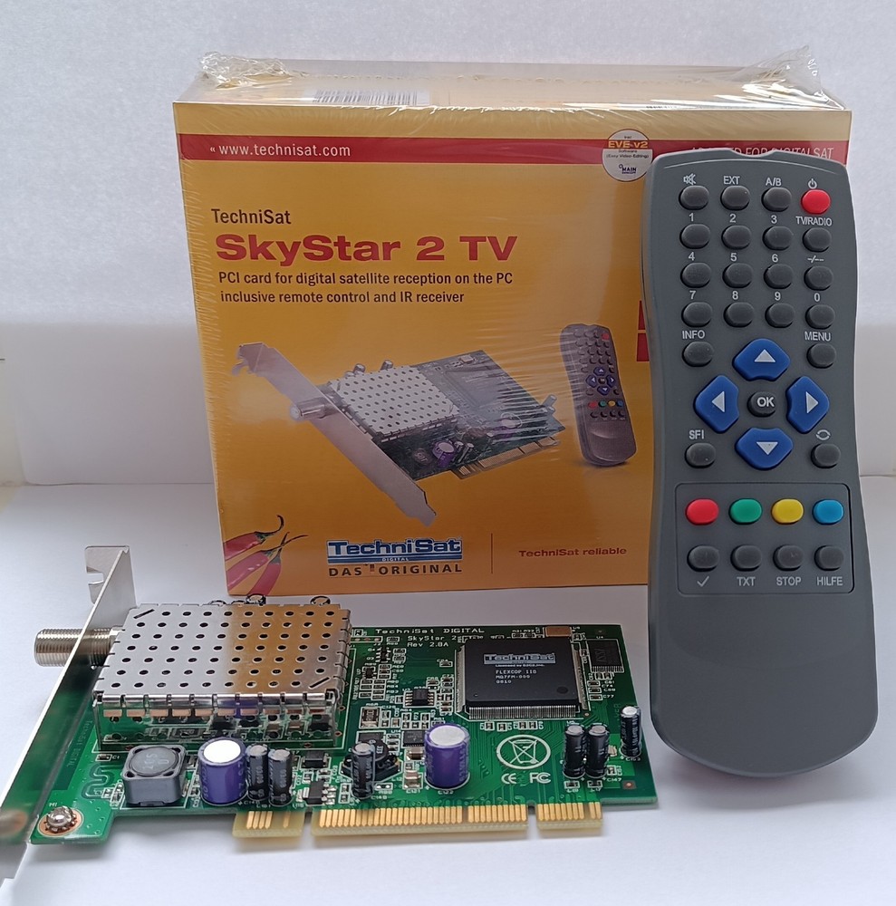 TechniSat set SkyStar 2 TV Rev.2.8A DVB-S card with Remote control Original