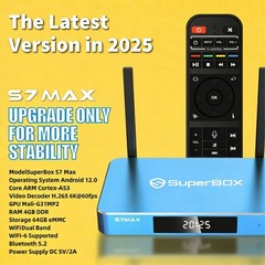 New SuperBox S7 Max Ultra HD Streaming Media Player 2.4G+5G WiFi Bluetooth
