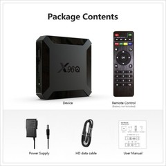 Quad Core 2+16GB Android 10.0 OS 4K WIFI Media Player X96Q TV Box H313 [US Plug]