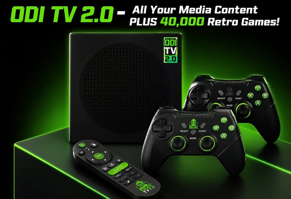 ODI ODI TV 2.0 4K Quad Core Wi-Fi HDMI/USB Media Streaming Box Black/Green