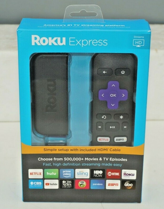 ROKU EXPRESS 3900R 1080p FULL HD MEDIA STREAMING PLAYER – NEW OPEN SEAL BOX
