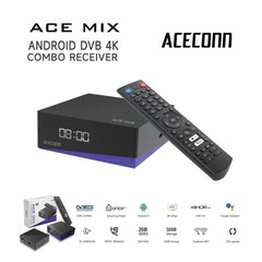New ACE MIX TV Box 2GB 32GB Android DVB-S2/T2/C TVonair TVPLUS IPTV 4K BT Remote