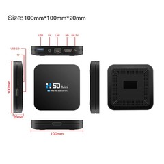 H50 Mini 4K Smart Network TV Box, Android 10.0, RK3318 Quad Core, 2GB+8GB, EU P