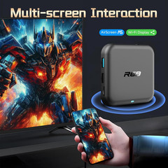 Android 14.0 TV Box, RK3518 Quad-Core, 2GB RAM, 16GB, 4K, Wi-Fi 6, uetooth 5.0