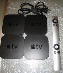 Lot 4 Apple TV HD A1469, A1427, A1427, A1378, (3) 3rd gen (1) 2nd Gen 2 Remotes