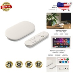 New 4K TV Streamer, 32GB, Fast Streaming, Voice Remote, Smart Home, Porcelain