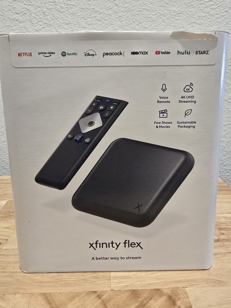 Xfinity Flex 4K Ultra HD Streaming TV Box with Voice Remote New Open Box