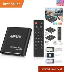 HDMI Media Player, Black Mini 1080p Full-HD Ultra HDMI Digital Media Player f…