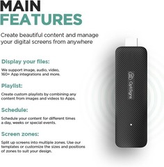 OptiStick Digital Signage Player – Android-Based 4K UHD HDMI Stick, Quad Core…