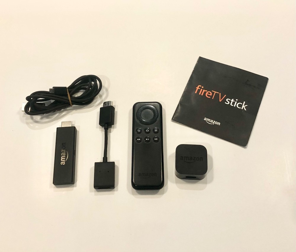 Amazon Fire TV Stick Model W87CUN 1st Gen & Remote Control AC Adapter HDMI Cable