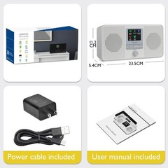 Lightweight IR4S Internet Radio with FM, Bluetooth & Battery Power for Anywhere