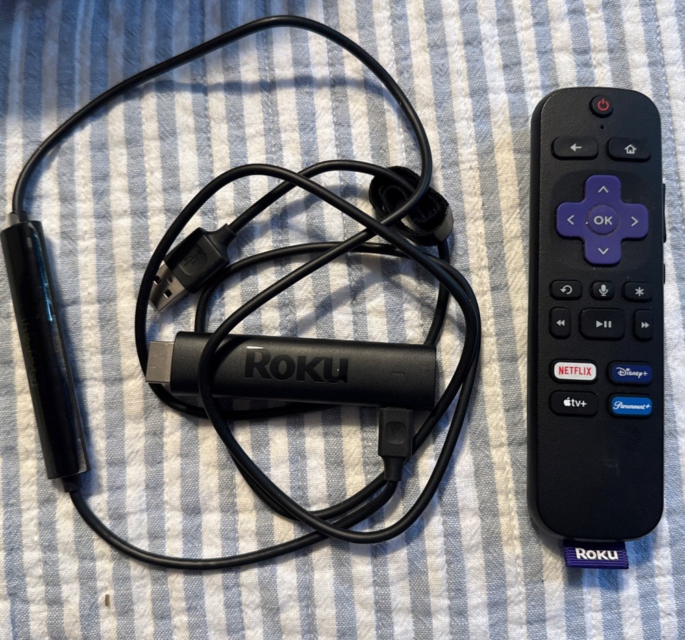 Roku Streaming Stick 4K 3820X HDMI Wi-Fi Dongle with Voice Remote & USB