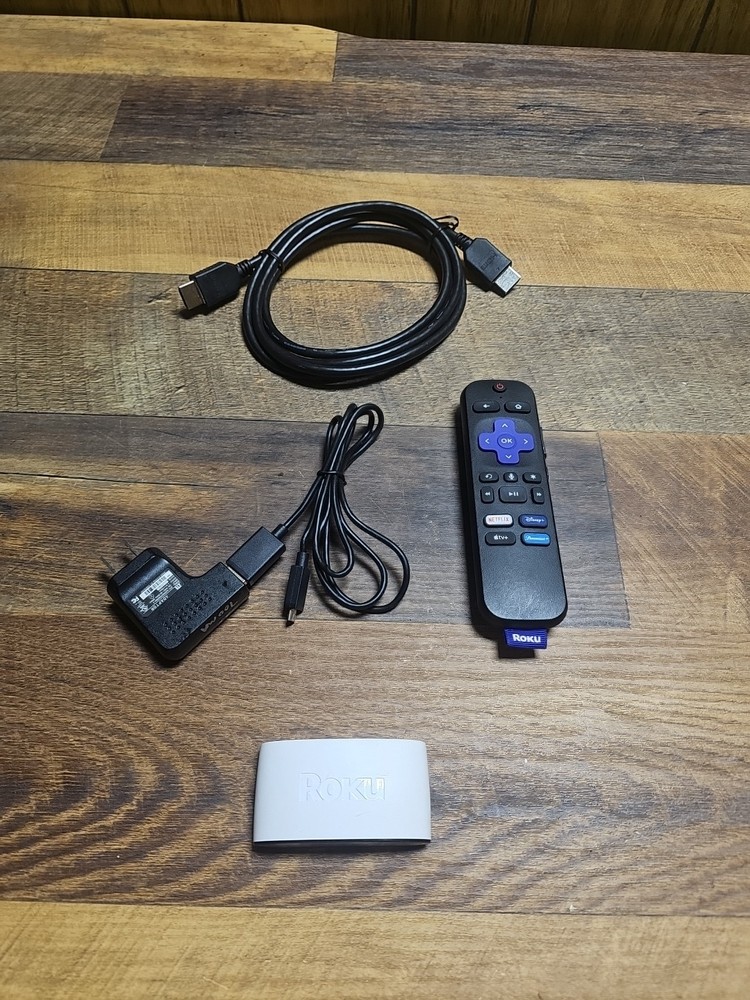 Roku Express 3930X HD Media Streamer Remote Cables w/ Batteries
