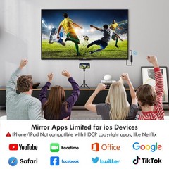 4K 1080P Wireless HDMI Display Adapter, WiFi Streaming Movies, Shows Receiver…