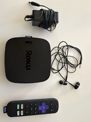 Roku 4670X Media Streamer Box HDMI Black with Remote, Power Adapter, Earphones