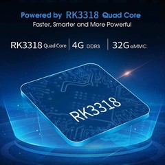 Android TV Box 9.0, Android Box 4GB DDR3 RAM 32GB ROM RK3318 BT4.0 Quad-Core …
