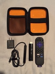 Roku Streaming Stick 4K Dongle 4K HDR Dolby Vision HDMI Wi-Fi Portable w/ case