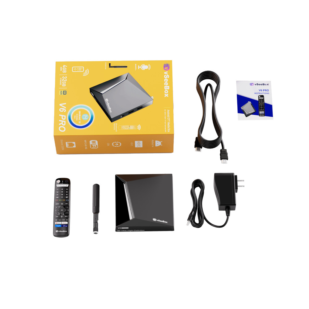 2026 vSeeBox V6 Pro – Streaming Smart Media Device – Free Same Day Shipping