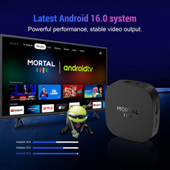 Mortal T1+ RK3518 Rockchip Smart TV Box BT5.4 Android 16.0 ROM 128GB RAM 8GB Wif