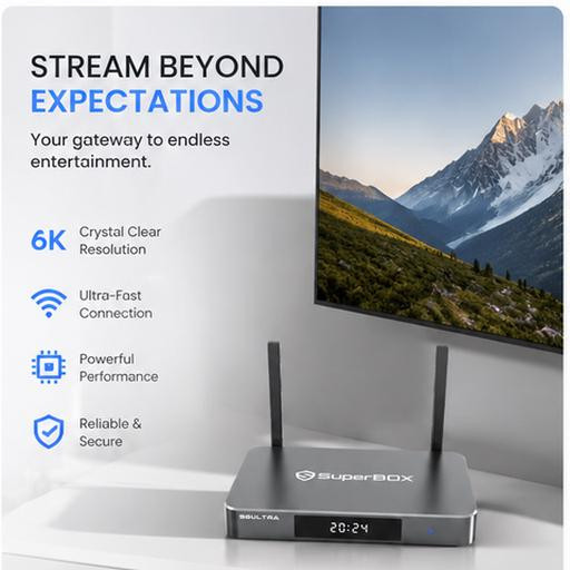 SuperBox S6 Ultra TV BOX New 128G Large Memory Speech Control Free Ship