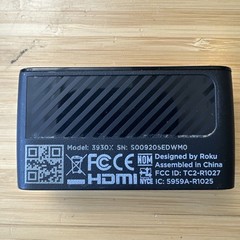 Roku 3930R (3930X) Digital Media Streamer WiFi with Remote, HDMI & Power
