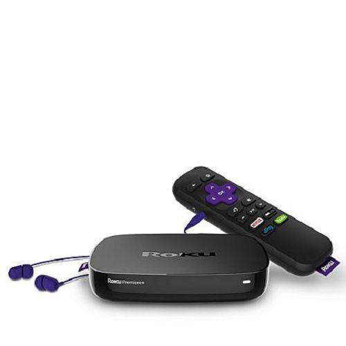 Roku Premiere+ Wi-Fi 4K UHD HDR Upconverting Media Streamer / HDMI Cable, Bundle