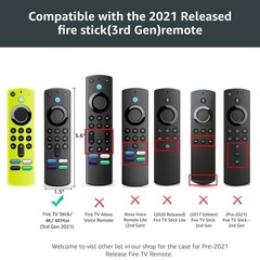 (2 Pack) Fire Stick Remote Cover 3rd Gen with Alexa Voice Remote,Fire TV Remote