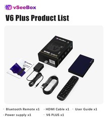 VSeeBox V6 PLUS • Latest Android 14 • Dual-Band WiFi 2.4G/5G • 4GB+64GB eMMC