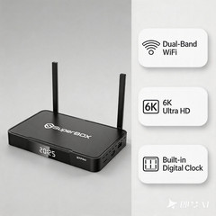 SuperBox S7 Pro Android 12 4K Streaming TV Box Dual WiFi Bluetooth Smart Media