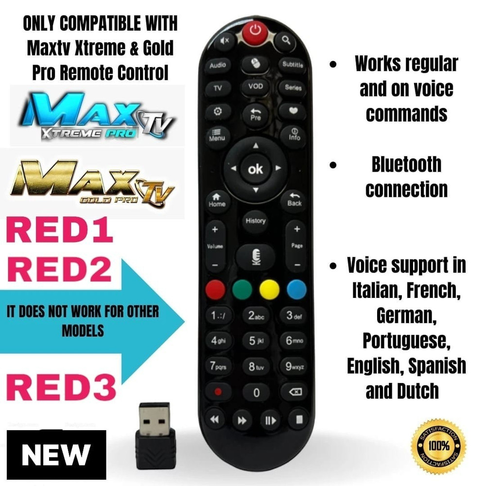 LOCAL PICKUP ONLY/CONTROL FOR MAXTV Gold, Silver,RED 1,2,3 (BLUETOOTH) TV Box