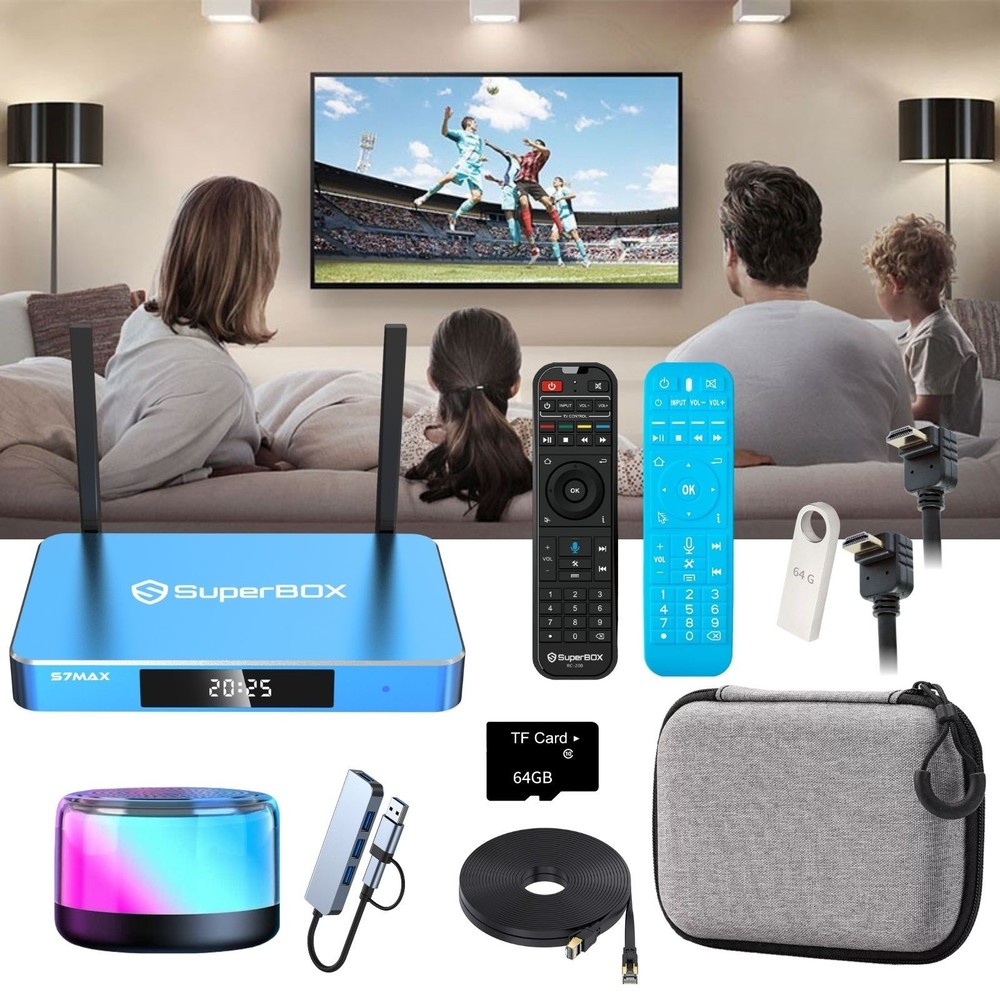 SuperBox S7 Max 64GB Android TV BOX -Authorized Distributor-Free Shipping 2026