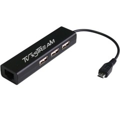 Micro 3 Port USB HUB Ethernet adapter for Amazon firestick 4K or 2nd Gen