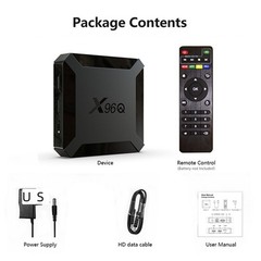 X96Q Pro Android 10 TV Box 1G/8G 2.4G WiFi Quad Core HD 4K Media Stream Player