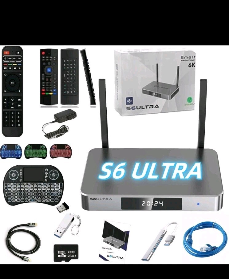 2025 SUPERBOX S6 ULTRA TV BOX Media Player 4GB + 128GB Wi-Fi 6 SEALED w/Accessor