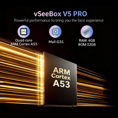 vSeeBox V5 Pro Smart Streaming Media Box Android 12 Quad Core Processor