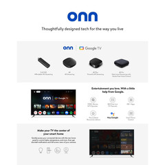 onn 4K Streaming Device, Google TV Fast streaming , Ultra HD, 8GB Storage, 2GB