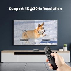 4K Digital Media Player HDMI AV Output, Mini HD Video Player for USB SD Cards, H