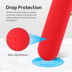 Cover for Google TV Streamer 4K 2024 Voice Remote Control Red Silicone Case P…