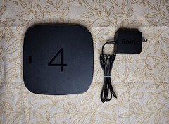 Roku 4 (4th Gen) Media Streamer 4400X W/ Power Adapter – Tested- No Remote!