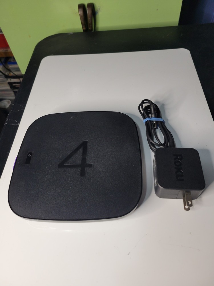 Roku 4 4th Generation Media Streamer 4400X + Power Supply TESTED WORKS