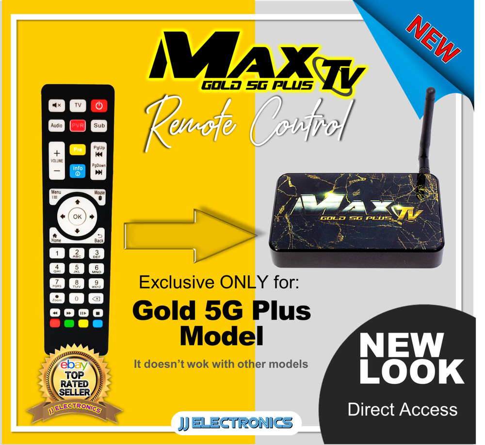 Remote Control EXCLUSIVE for MAXTV Gold 5G Plus /Special Order For Mauricio Rios