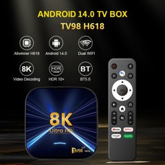 Tv Box WIFI6 BT 5.0 Allwinner H618 Octa core HD Media