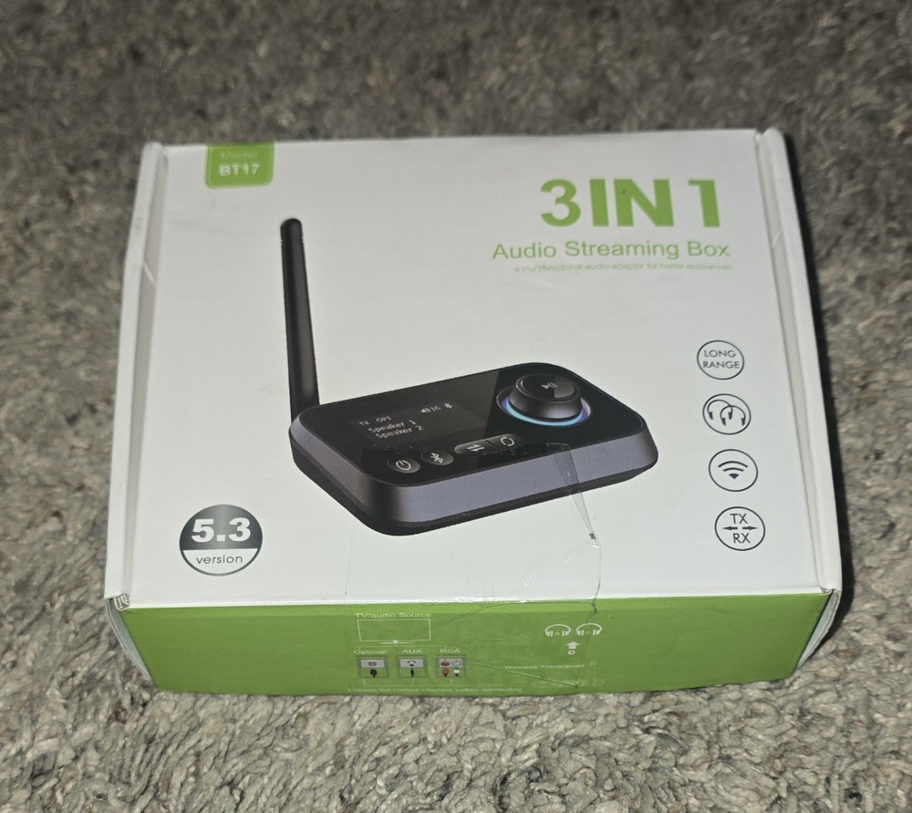 3 In 1 Audio Streaming Box BT17 Long Streaming BlueTooth 5.3 Version New